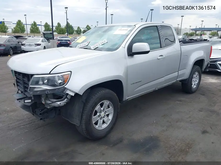 2019 Chevrolet Colorado Wt VIN: 1GCHSBEA0K1361574 Lot: 45668588