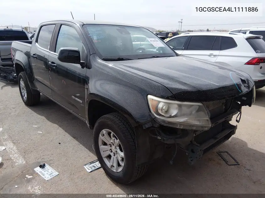 2020 Chevrolet Colorado VIN: 1GCGSCEA4L1111886 Lot: 45349600