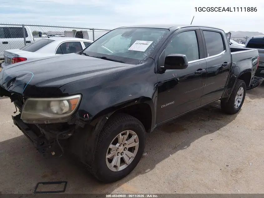 2020 Chevrolet Colorado VIN: 1GCGSCEA4L1111886 Lot: 45349600
