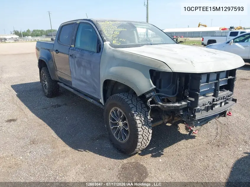 2021 Chevrolet Colorado Zr2 VIN: 1GCPTEE15M1297593 Lot: 12603047x