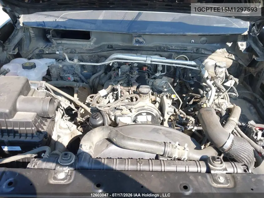 2021 Chevrolet Colorado Zr2 VIN: 1GCPTEE15M1297593 Lot: 12603047x