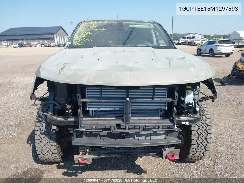 2021 Chevrolet Colorado Zr2 VIN: 1GCPTEE15M1297593 Lot: 12603047x
