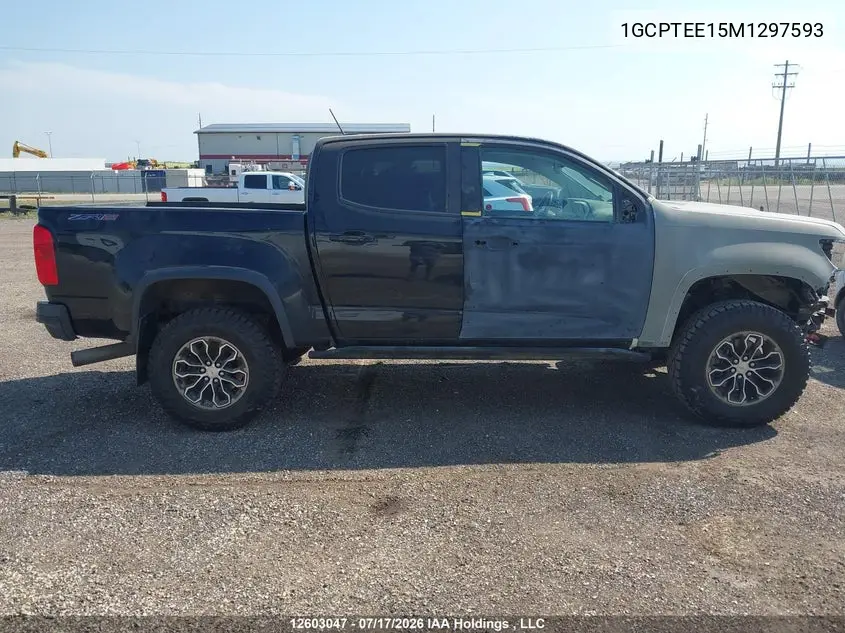 2021 Chevrolet Colorado Zr2 VIN: 1GCPTEE15M1297593 Lot: 12603047x