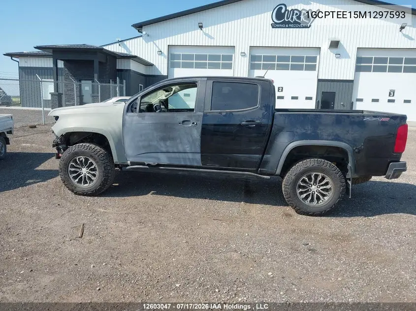 2021 Chevrolet Colorado Zr2 VIN: 1GCPTEE15M1297593 Lot: 12603047x