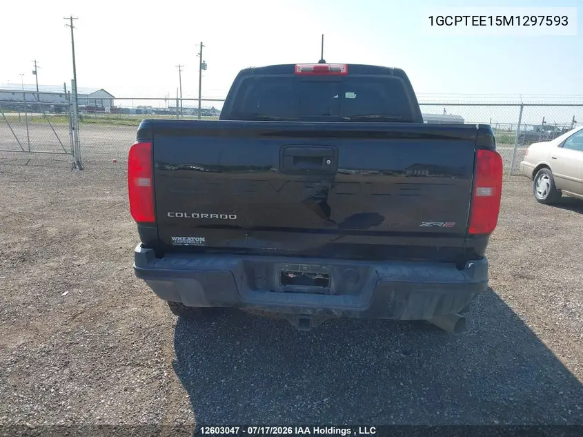 2021 Chevrolet Colorado Zr2 VIN: 1GCPTEE15M1297593 Lot: 12603047x