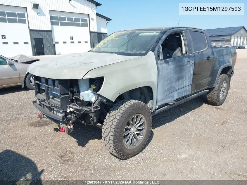 2021 Chevrolet Colorado Zr2 VIN: 1GCPTEE15M1297593 Lot: 12603047x