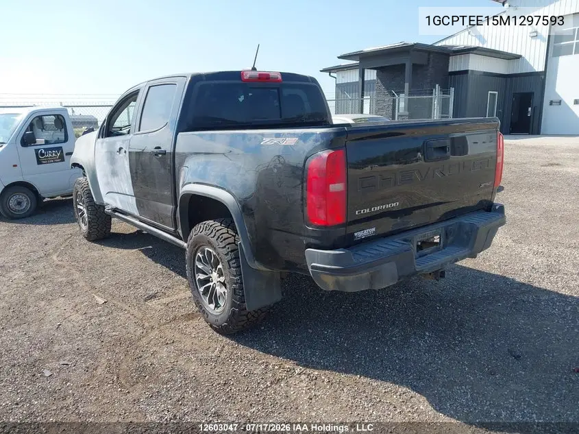 2021 Chevrolet Colorado Zr2 VIN: 1GCPTEE15M1297593 Lot: 12603047x