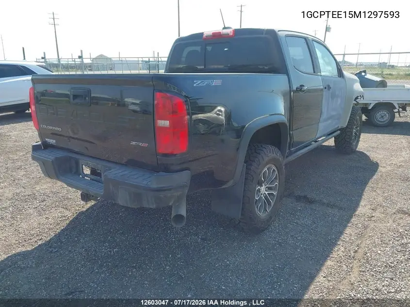 2021 Chevrolet Colorado Zr2 VIN: 1GCPTEE15M1297593 Lot: 12603047x