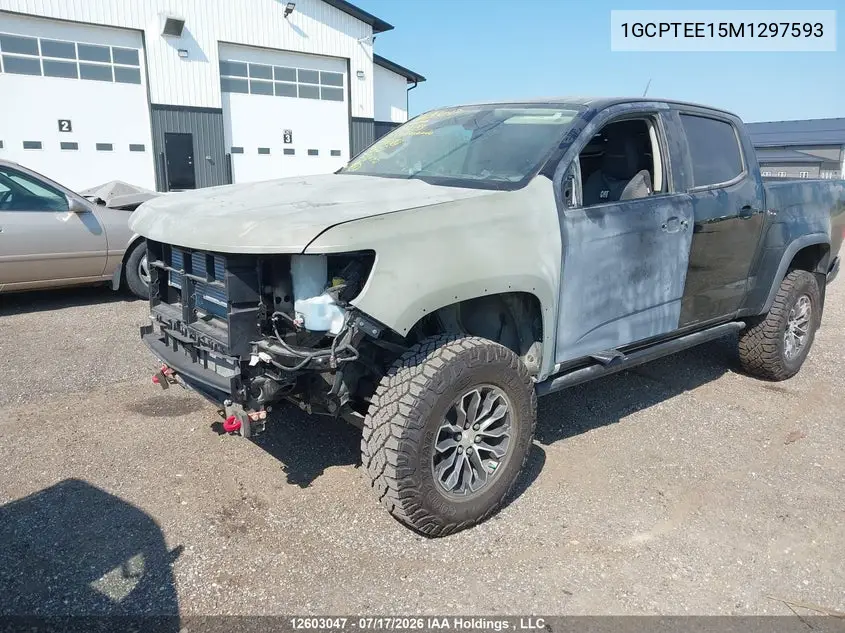 2021 Chevrolet Colorado Zr2 VIN: 1GCPTEE15M1297593 Lot: 12603047x
