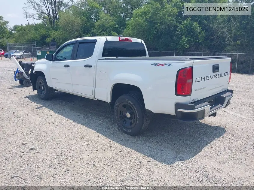2021 Chevrolet Colorado Wt VIN: 1GCGTBEN0M1245029 Lot: 45622892