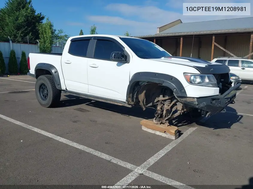 2021 Chevrolet Colorado 4Wd Short Box Zr2 VIN: 1GCPTEE19M1208981 Lot: 45632923