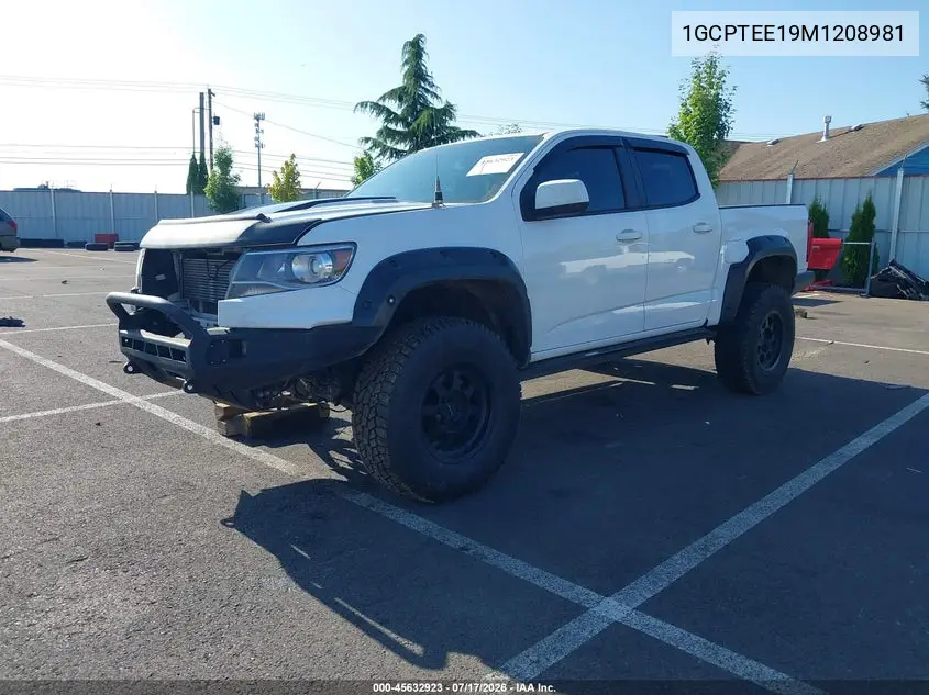 2021 Chevrolet Colorado 4Wd Short Box Zr2 VIN: 1GCPTEE19M1208981 Lot: 45632923