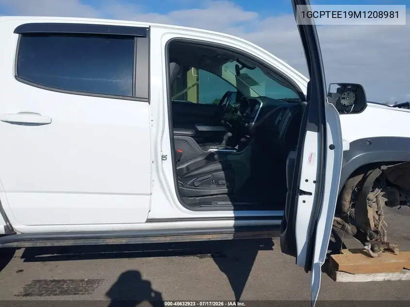 2021 Chevrolet Colorado 4Wd Short Box Zr2 VIN: 1GCPTEE19M1208981 Lot: 45632923