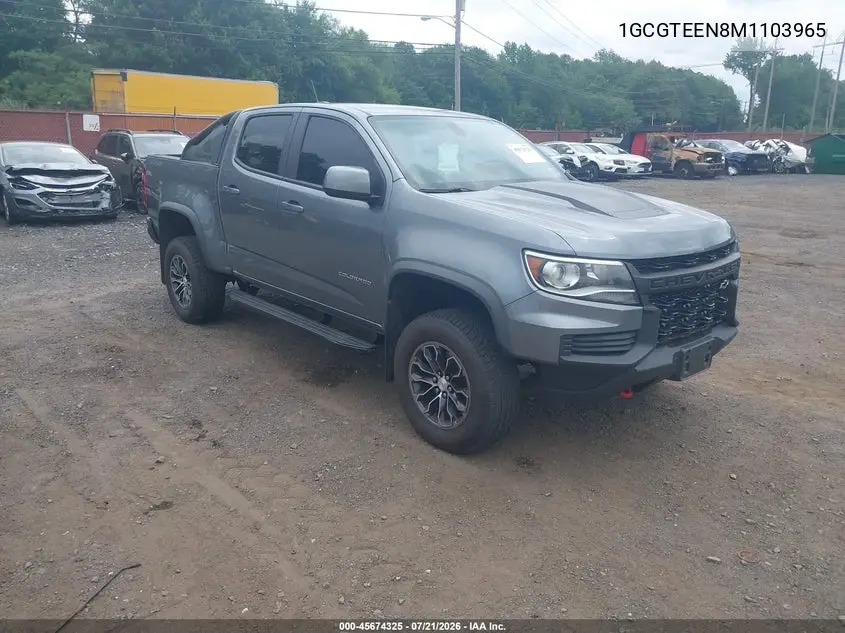 2021 Chevrolet Colorado 4Wd Short Box Zr2 VIN: 1GCGTEEN8M1103965 Lot: 45674325