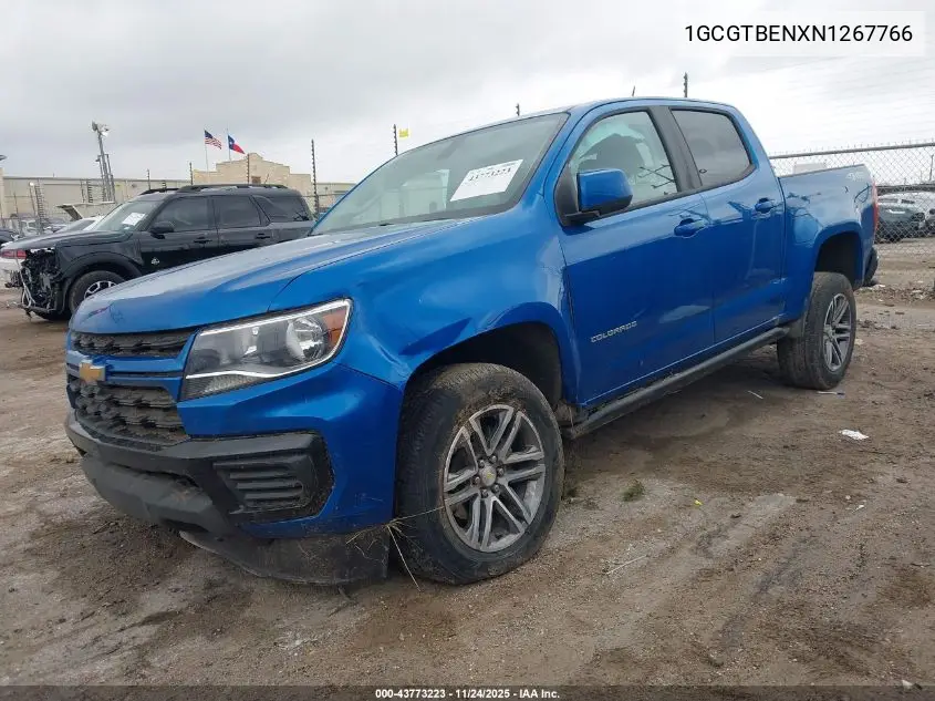 1GCGTBENXN1267766 2022 Chevrolet Colorado 4Wd Short Box Wt