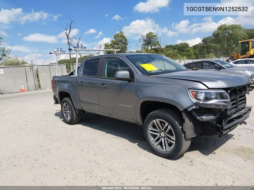 2022 Chevrolet Colorado 4Wd Short Box Wt VIN: 1GCGTBEN9N1252532 Lot: 45411618