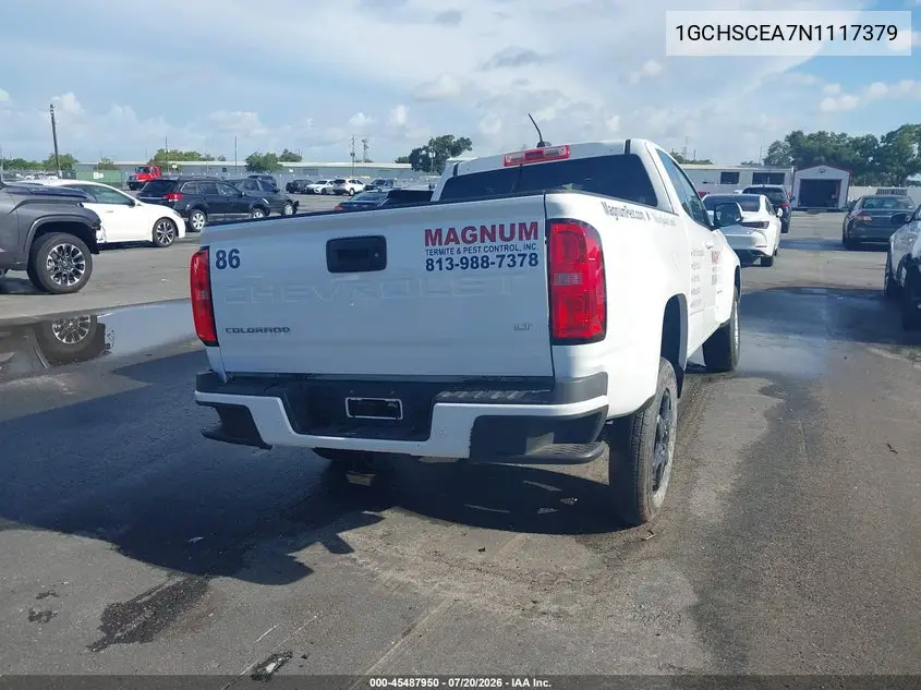 2022 Chevrolet Colorado 2Wd Long Box Lt VIN: 1GCHSCEA7N1117379 Lot: 45487950
