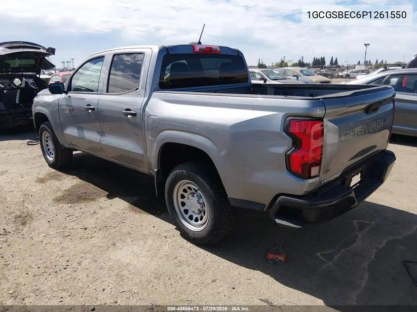 2023 Chevrolet Colorado 2Wd Short Box Wt VIN: 1GCGSBEC6P1261550 Lot: 45666473