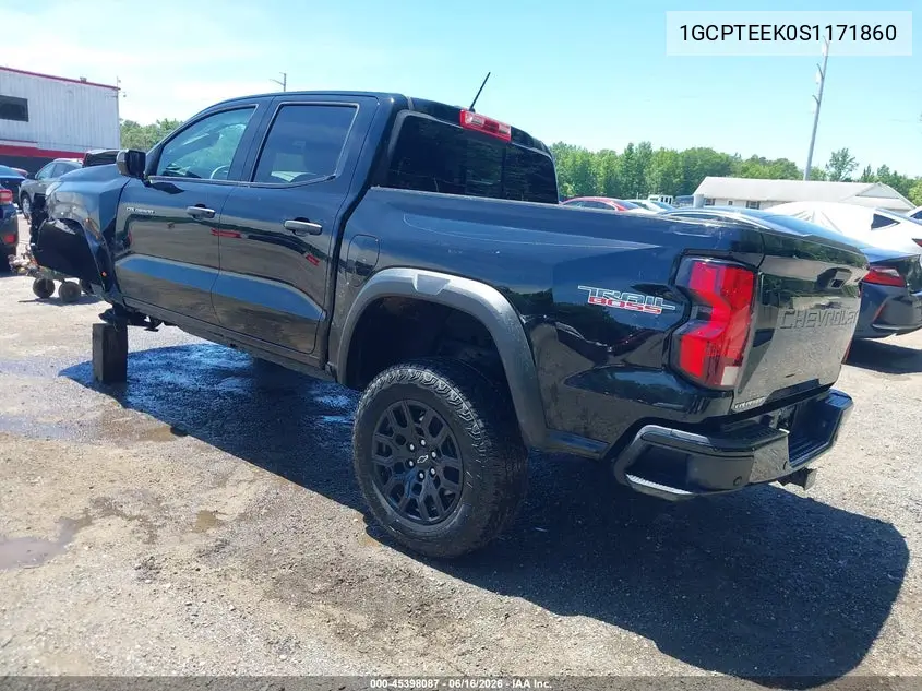 2025 Chevrolet Colorado 4Wd Trail Boss VIN: 1GCPTEEK0S1171860 Lot: 45398087
