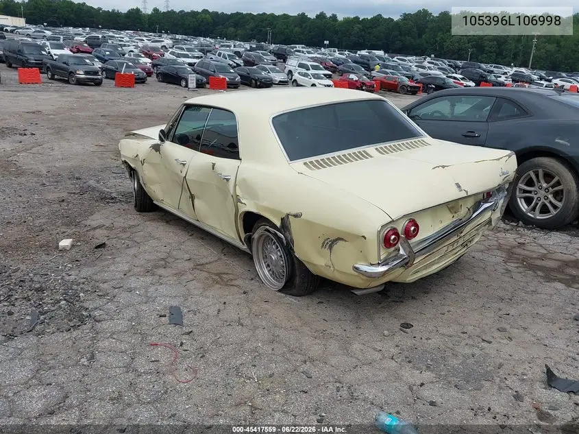 1966 Chevrolet Corvair VIN: 105396L106998 Lot: 45417559