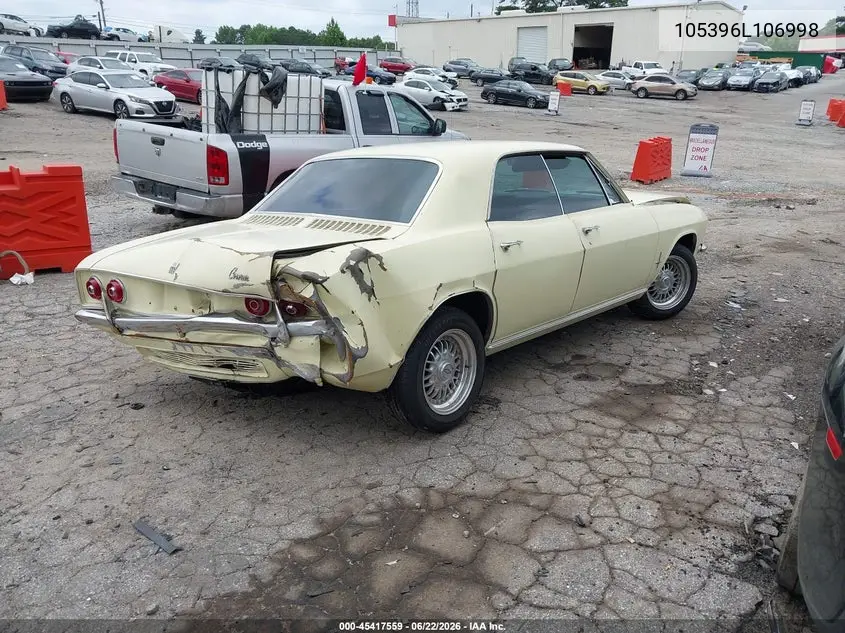 1966 Chevrolet Corvair VIN: 105396L106998 Lot: 45417559