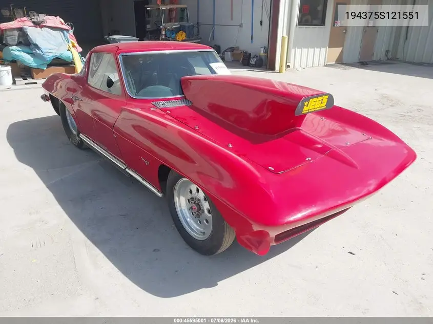 1965 Chevrolet Corvette VIN: 194375S121551 Lot: 45595001