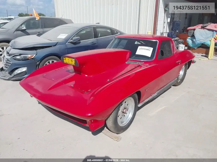 1965 Chevrolet Corvette VIN: 194375S121551 Lot: 45595001