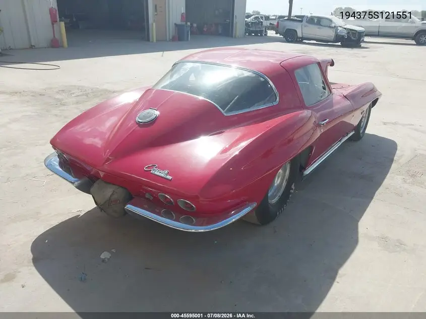 1965 Chevrolet Corvette VIN: 194375S121551 Lot: 45595001