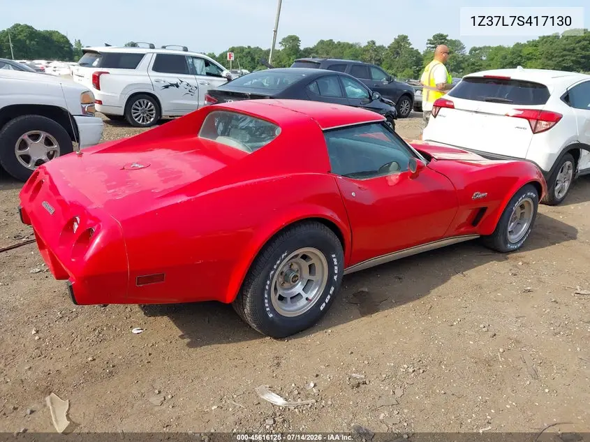 1977 Chevrolet Corvette VIN: 1Z37L7S417130 Lot: 45616125