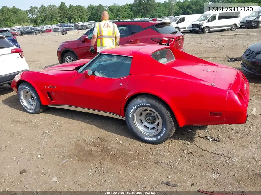 1977 Chevrolet Corvette VIN: 1Z37L7S417130 Lot: 45616125