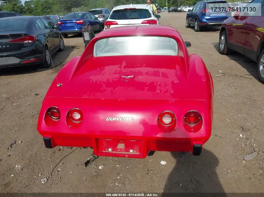 1977 Chevrolet Corvette VIN: 1Z37L7S417130 Lot: 45616125