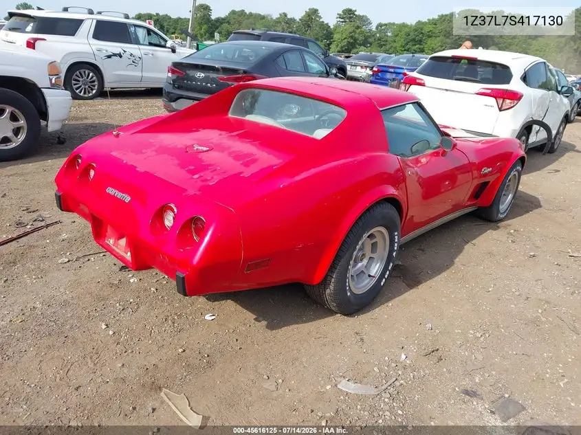 1977 Chevrolet Corvette VIN: 1Z37L7S417130 Lot: 45616125