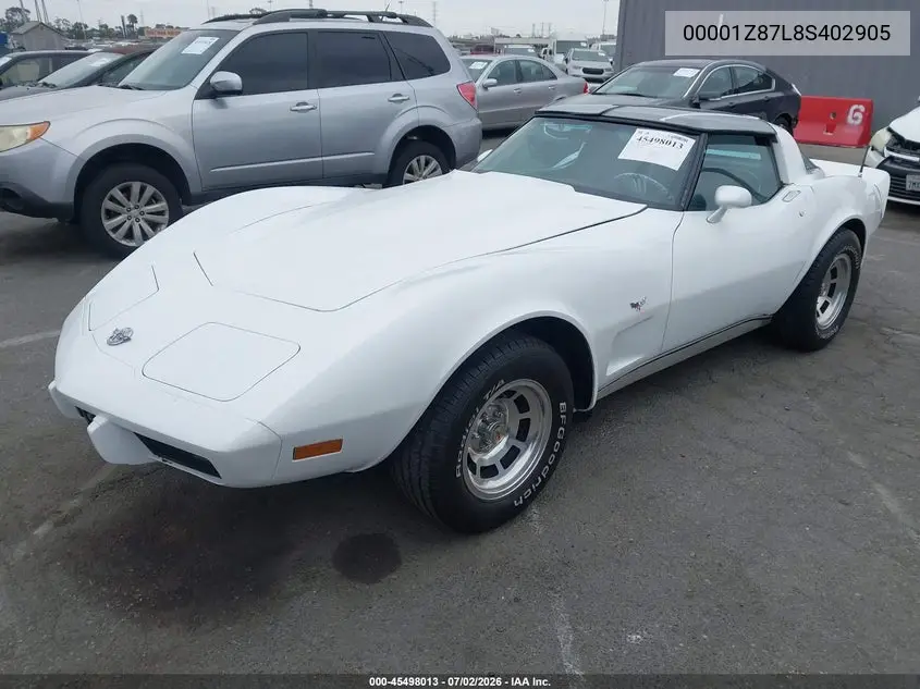 1978 Chevrolet Corvette VIN: 00001Z87L8S402905 Lot: 45498013