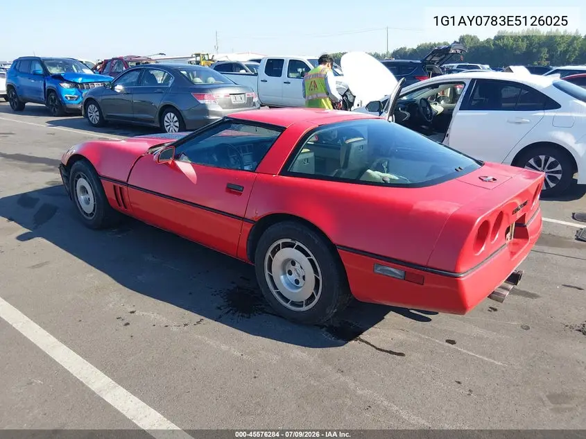 1984 Chevrolet Corvette VIN: 1G1AY0783E5126025 Lot: 45576284