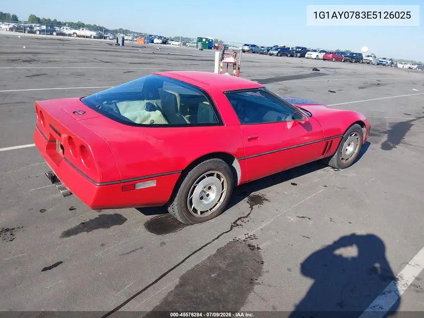 1984 Chevrolet Corvette VIN: 1G1AY0783E5126025 Lot: 45576284