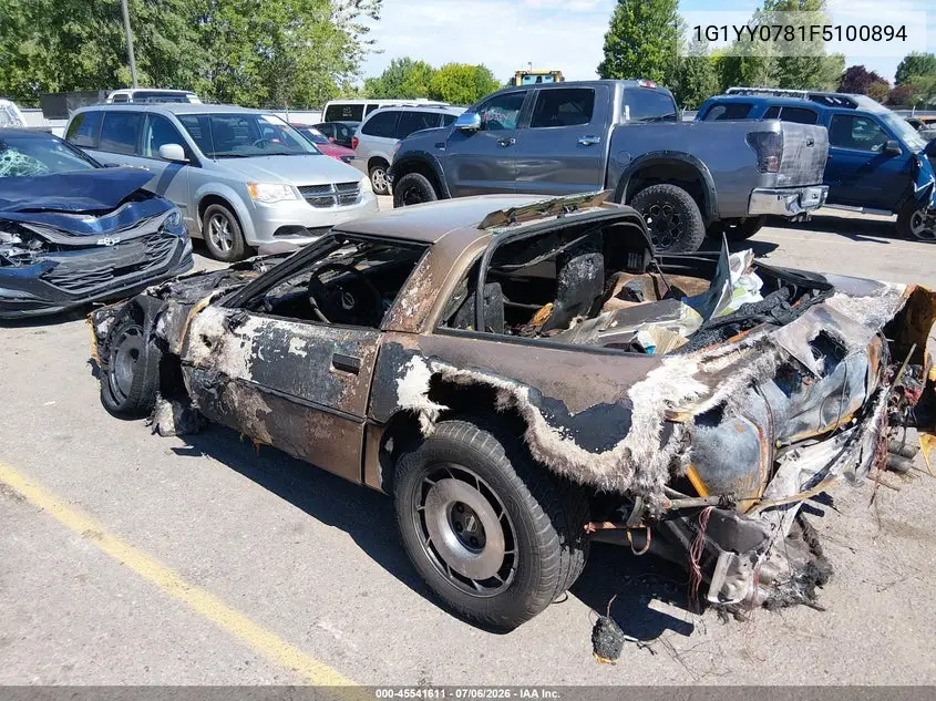 1985 Chevrolet Corvette VIN: 1G1YY0781F5100894 Lot: 45541611