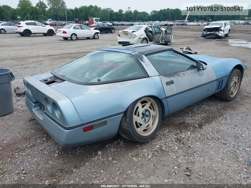 1985 Chevrolet Corvette VIN: 1G1YY0782F5100547 Lot: 45603821
