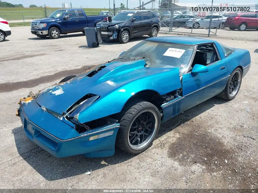 1985 Chevrolet Corvette VIN: 1G1YY0785F5107802 Lot: 45626393