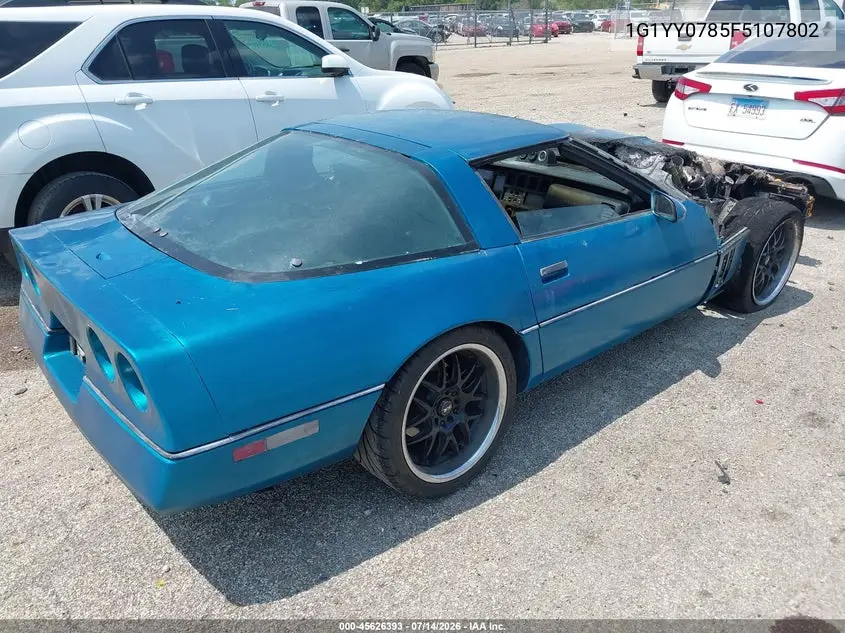 1985 Chevrolet Corvette VIN: 1G1YY0785F5107802 Lot: 45626393