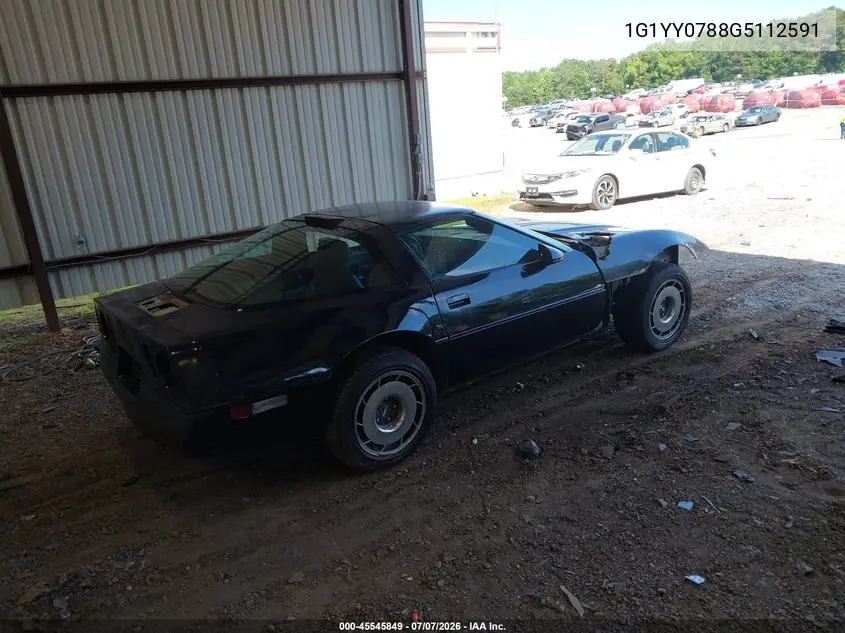 1986 Chevrolet Corvette VIN: 1G1YY0788G5112591 Lot: 45545849