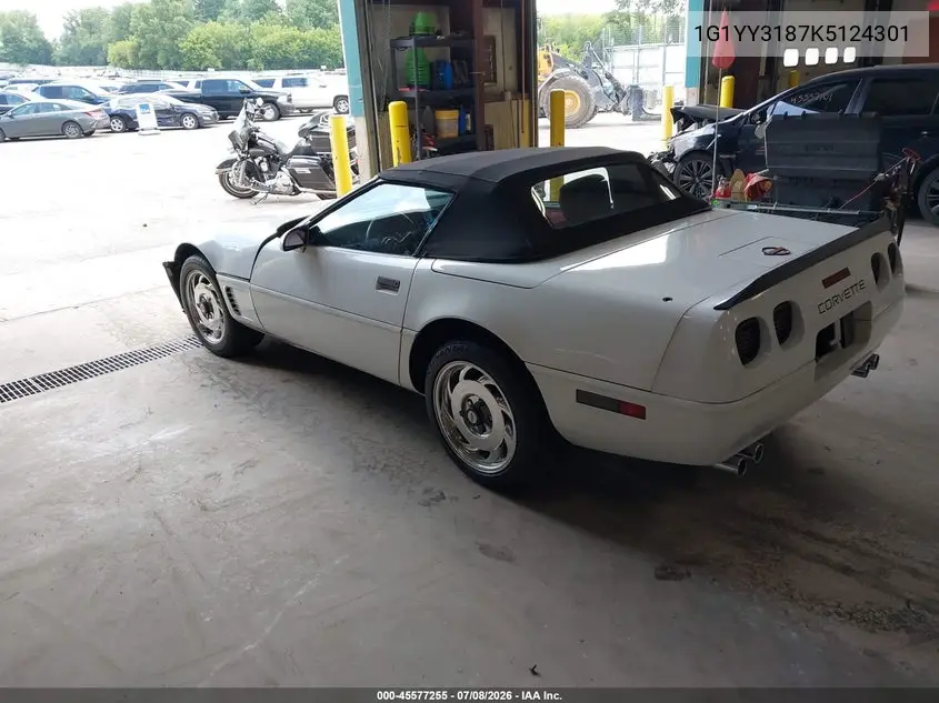 1989 Chevrolet Corvette VIN: 1G1YY3187K5124301 Lot: 45577255