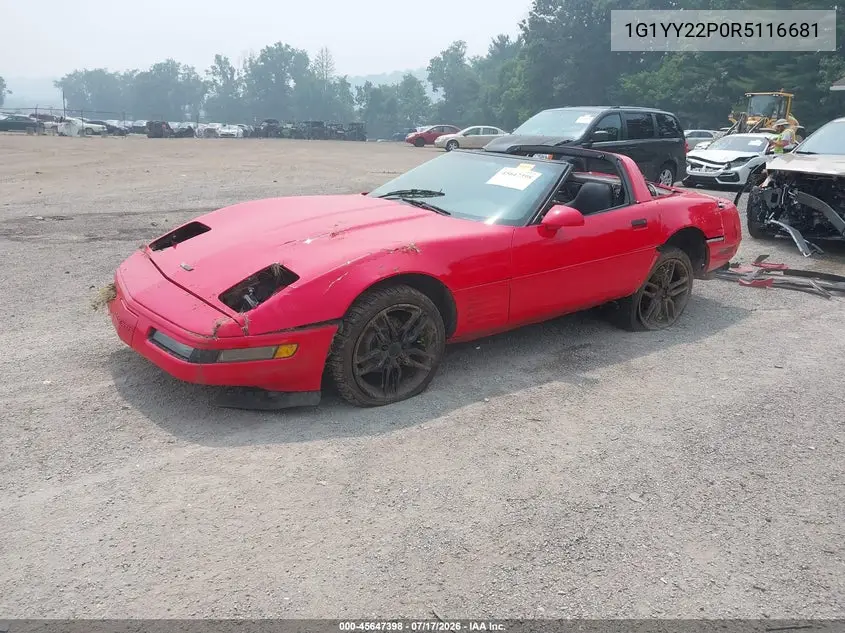 1994 Chevrolet Corvette VIN: 1G1YY22P0R5116681 Lot: 45647398