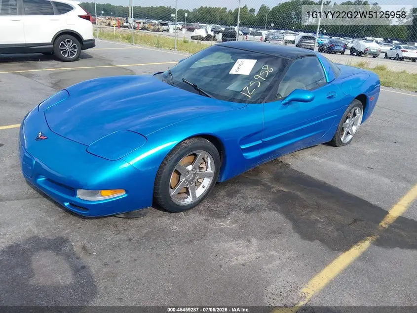 1998 Chevrolet Corvette VIN: 1G1YY22G2W5125958 Lot: 45459287