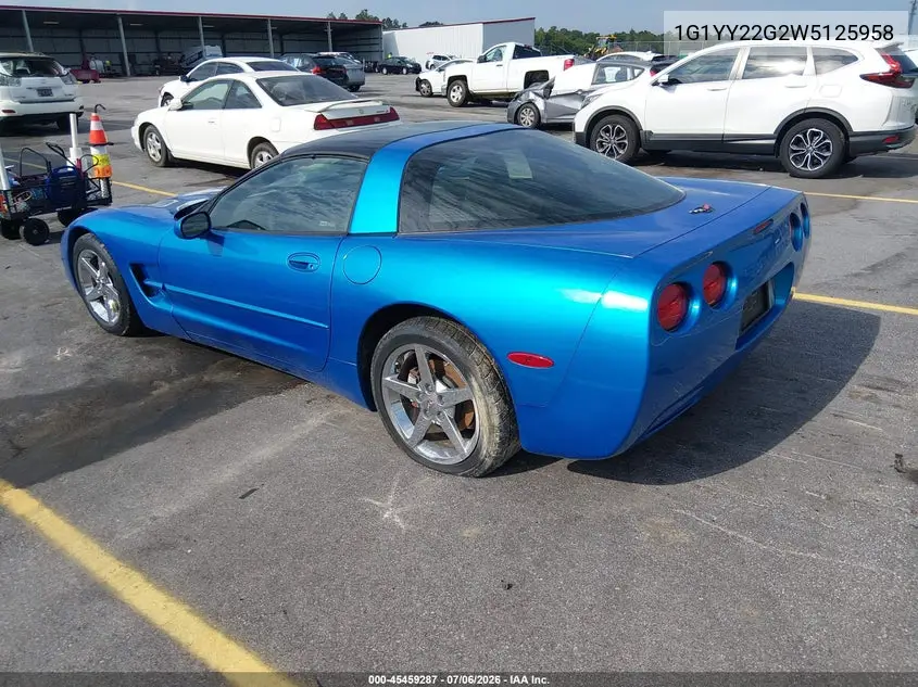 1998 Chevrolet Corvette VIN: 1G1YY22G2W5125958 Lot: 45459287