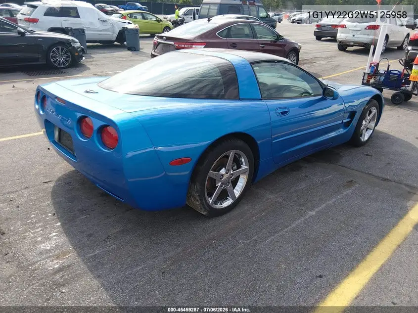 1998 Chevrolet Corvette VIN: 1G1YY22G2W5125958 Lot: 45459287