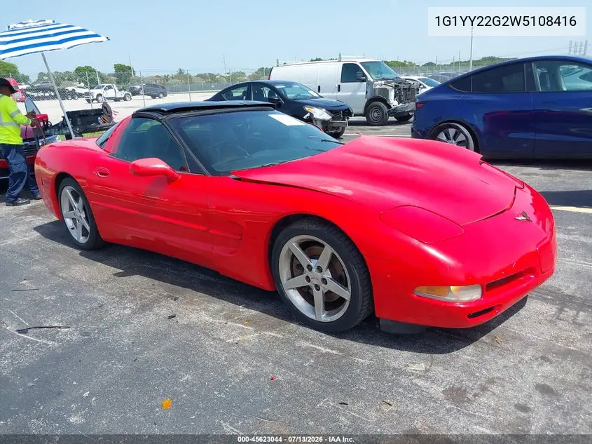 1998 Chevrolet Corvette VIN: 1G1YY22G2W5108416 Lot: 45623044