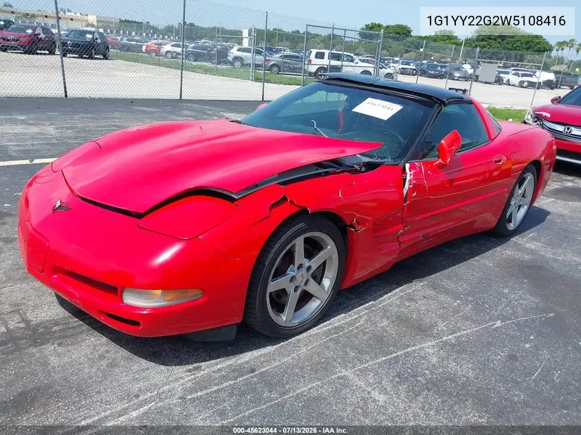 1998 Chevrolet Corvette VIN: 1G1YY22G2W5108416 Lot: 45623044