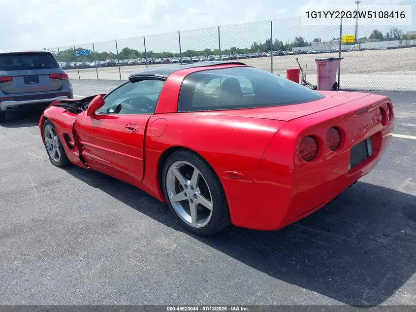 1998 Chevrolet Corvette VIN: 1G1YY22G2W5108416 Lot: 45623044
