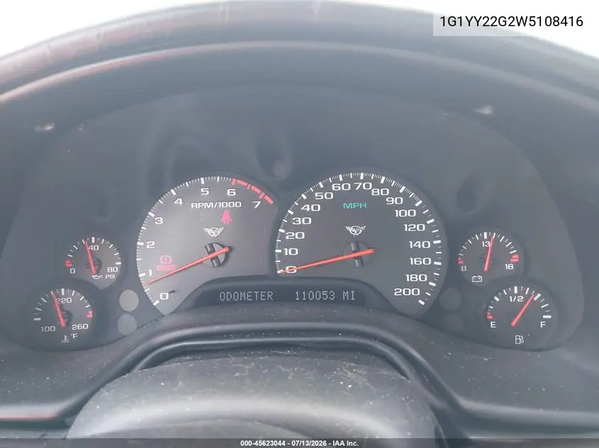 1998 Chevrolet Corvette VIN: 1G1YY22G2W5108416 Lot: 45623044
