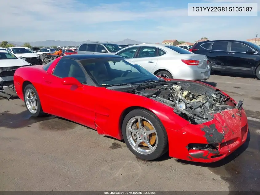 2001 Chevrolet Corvette VIN: 1G1YY22G815105187 Lot: 45603301